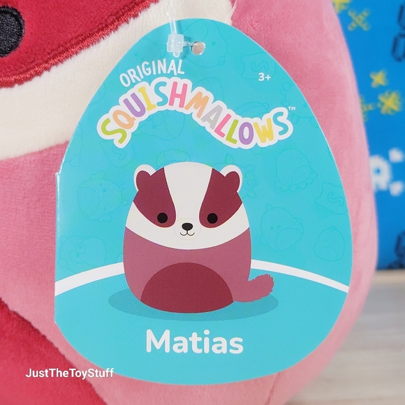 Squishmallow Matias the Badger 7" UltraSoft Stuffed Animal Toy Plush NWT - Picture 5 of 6